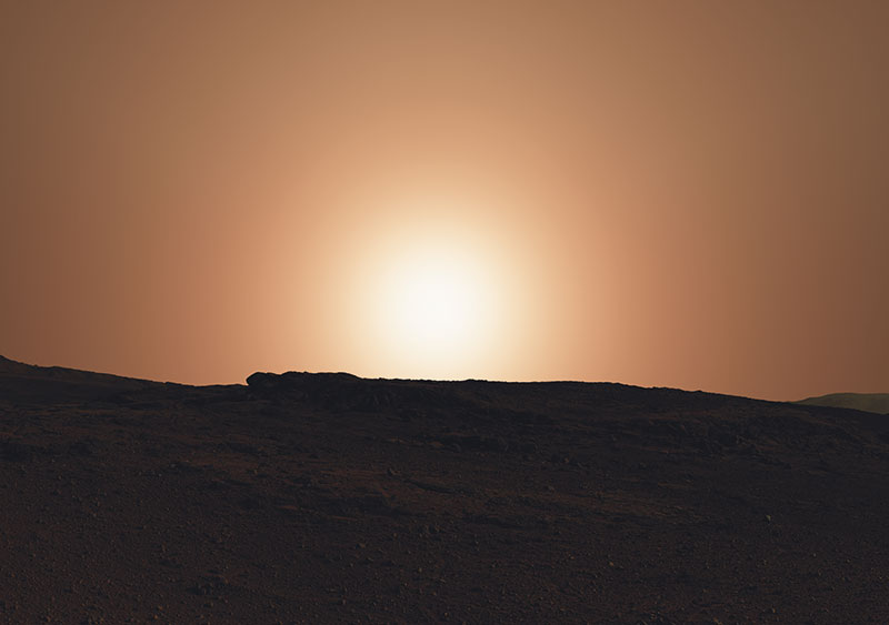coucher de soleil sur mars / 2068